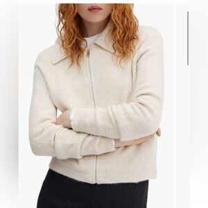 Mango Collar Zip Sweater